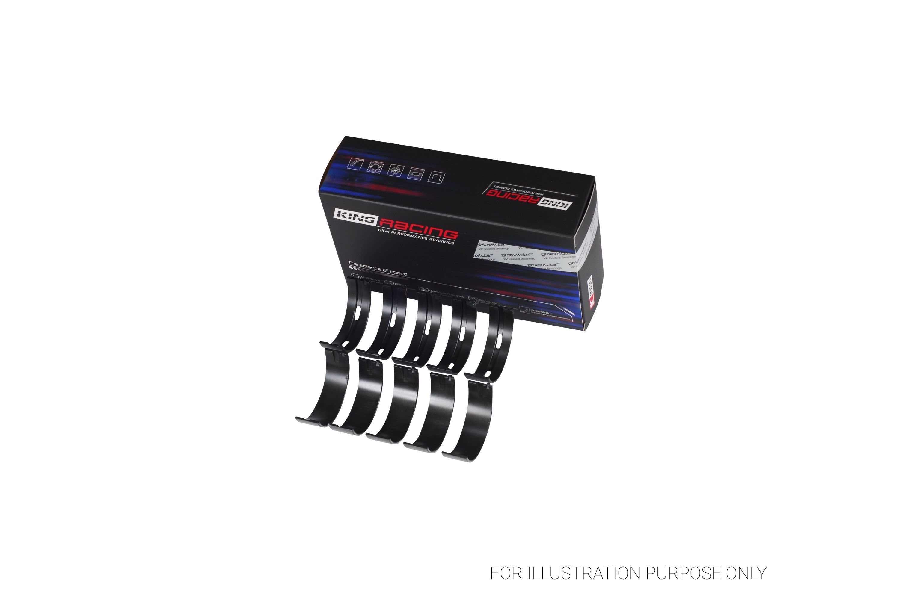 King Performance Size 0.25 Main Bearing Set Mitsubishi EVO X 2008-2015 | MB5722XPC0.25