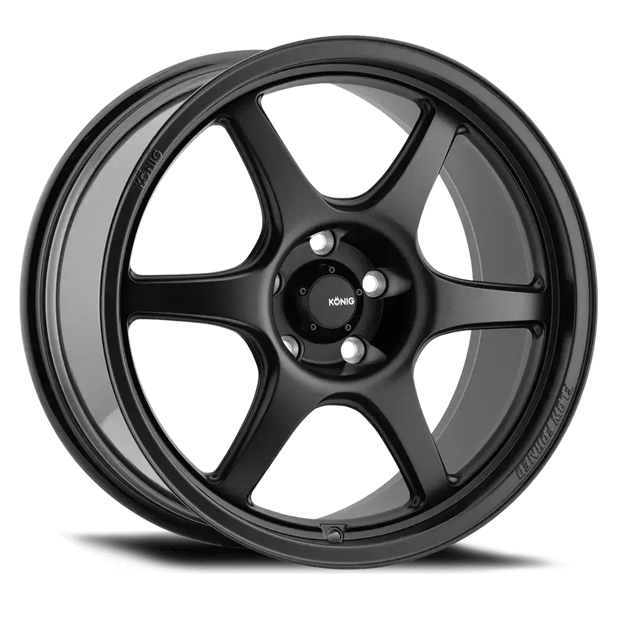 Konig Hexaform 17x9.5 5x114.3 ET38 Matte Black Wheel
