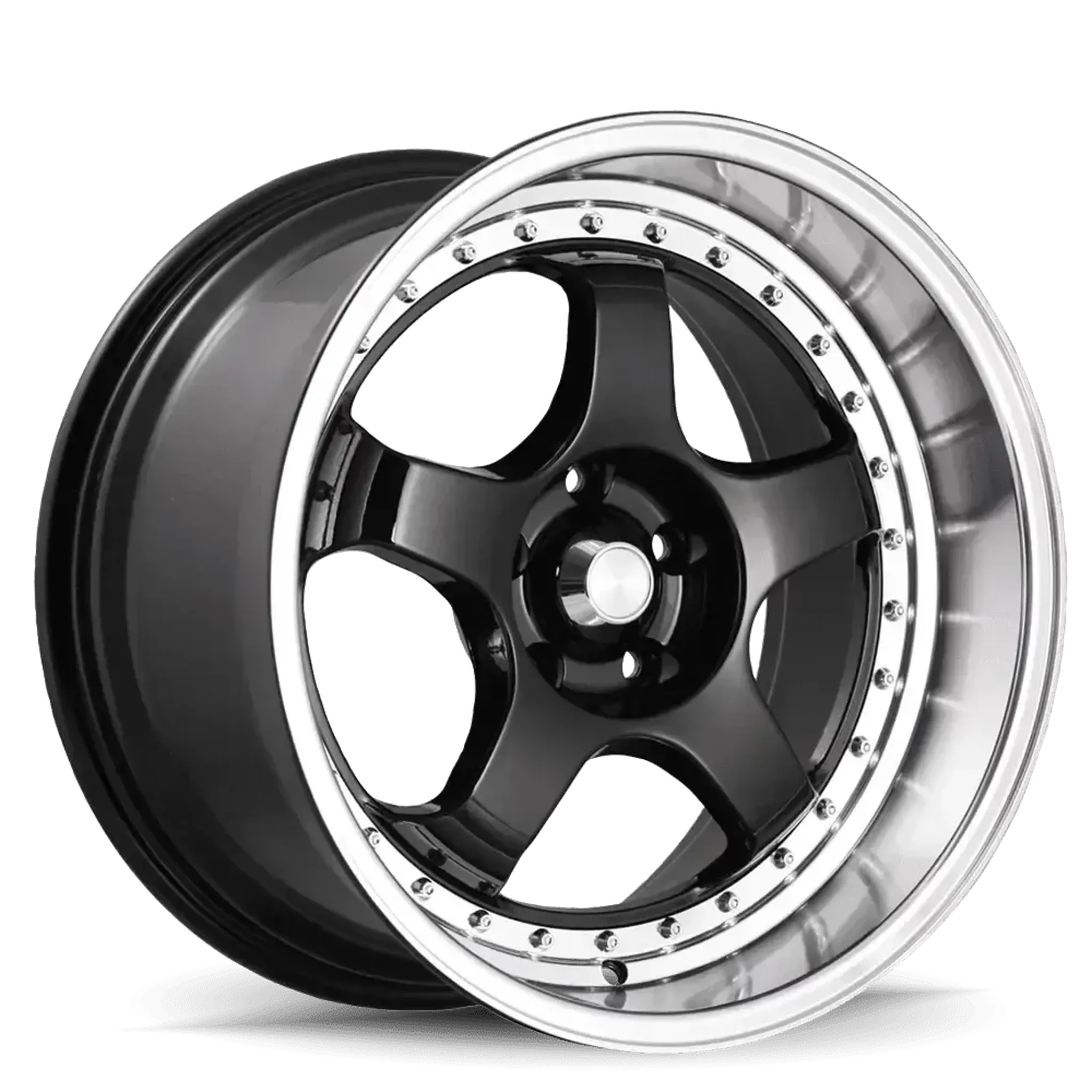 Konig SSM Gloss Black Wheel with Machined Lip 18x9 +42mm 5x100 73.1HB | SS89510425