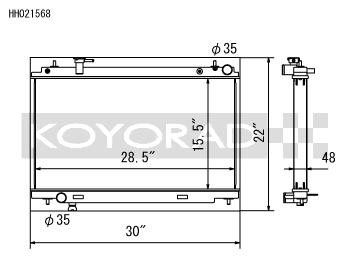 Koyo Aluminum Racing Radiator Nissan 350Z M/T 2003-2006 | HH021568