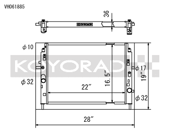 Koyo Aluminum Radiator Mazda MX-5 Miata M/T 2006-2014 | VH061885