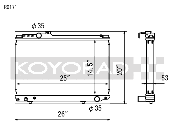 Koyo Aluminum Radiator Toyota Supra Turbo M/T 1986-1992 | R0171