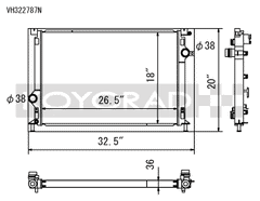Koyo Racing Radiator Ford Focus ST 2013-2017 | VH322787N
