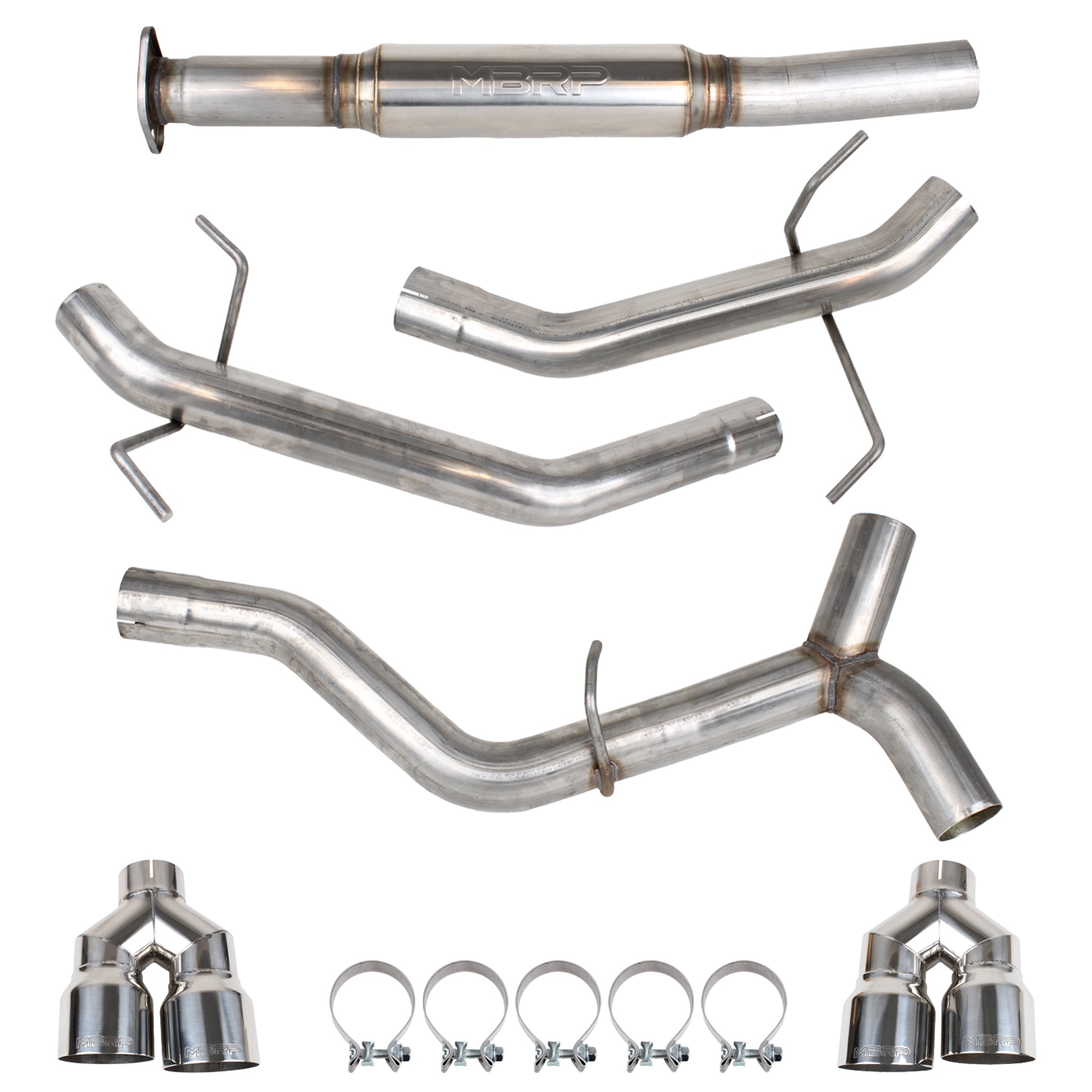 MBRP 3" Stainless Steel Race Profile Quad Tip Cat Back Exhaust Subaru WRX 22-26 | S4808304