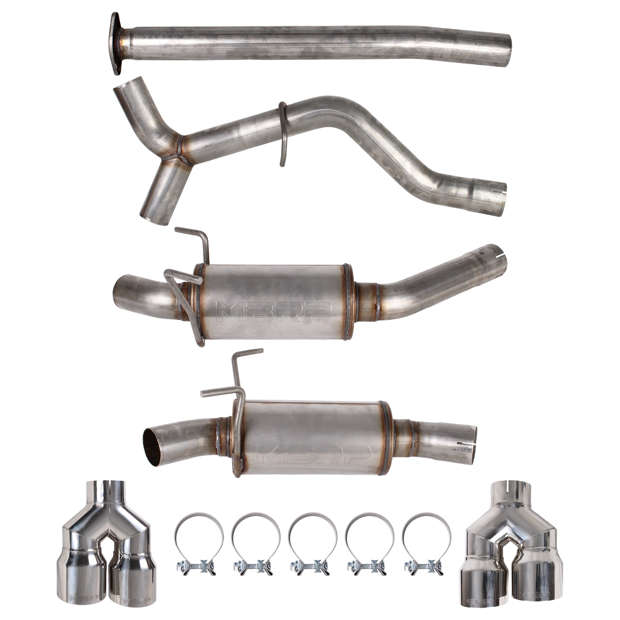 MBRP 3" Stainless Steel Street Profile Quad Tip Cat Back Exhaust Subaru WRX 2022-2026 | S4807304