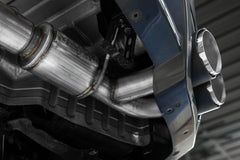 MBRP 3.5in Cat-Back Exhaust Dual Split Rear Quad Carbon Tips Nissan GT-R 2009-2025 | pS44073CF
