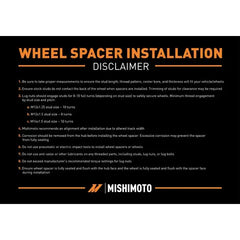 Mishimoto 50mm Wheel Spacers 5x120, 64.1mm Center Bore, M14 X 1.5 Honda Civic Type R 2017-2021 | MMWS-013-500BK
