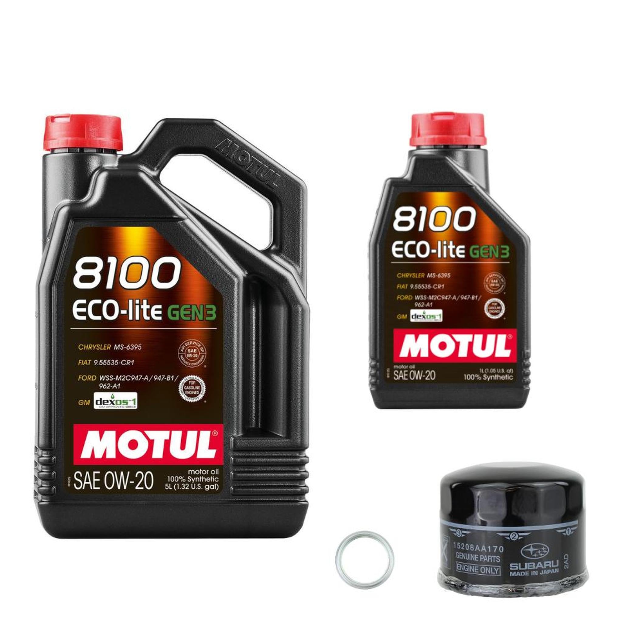 Motul 8100 0W20 ECO-LITE 6L Engine Oil Change Kit Subaru BRZ / Toyota GR86 2022-2026
