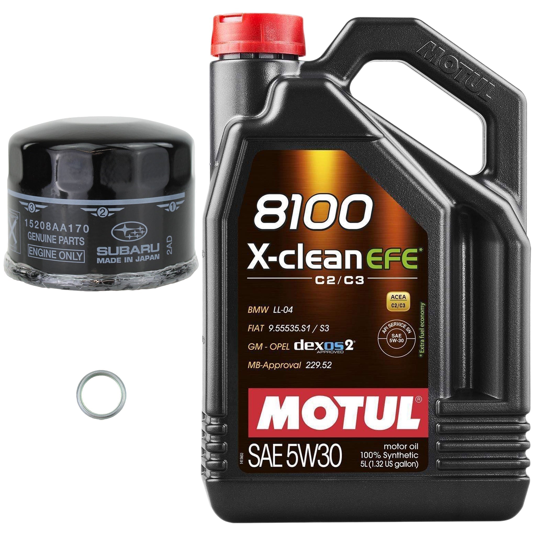 Motul 8100 5W30 X-Clean Engine Oil Maintenance Kit Subaru WRX 2022-2026