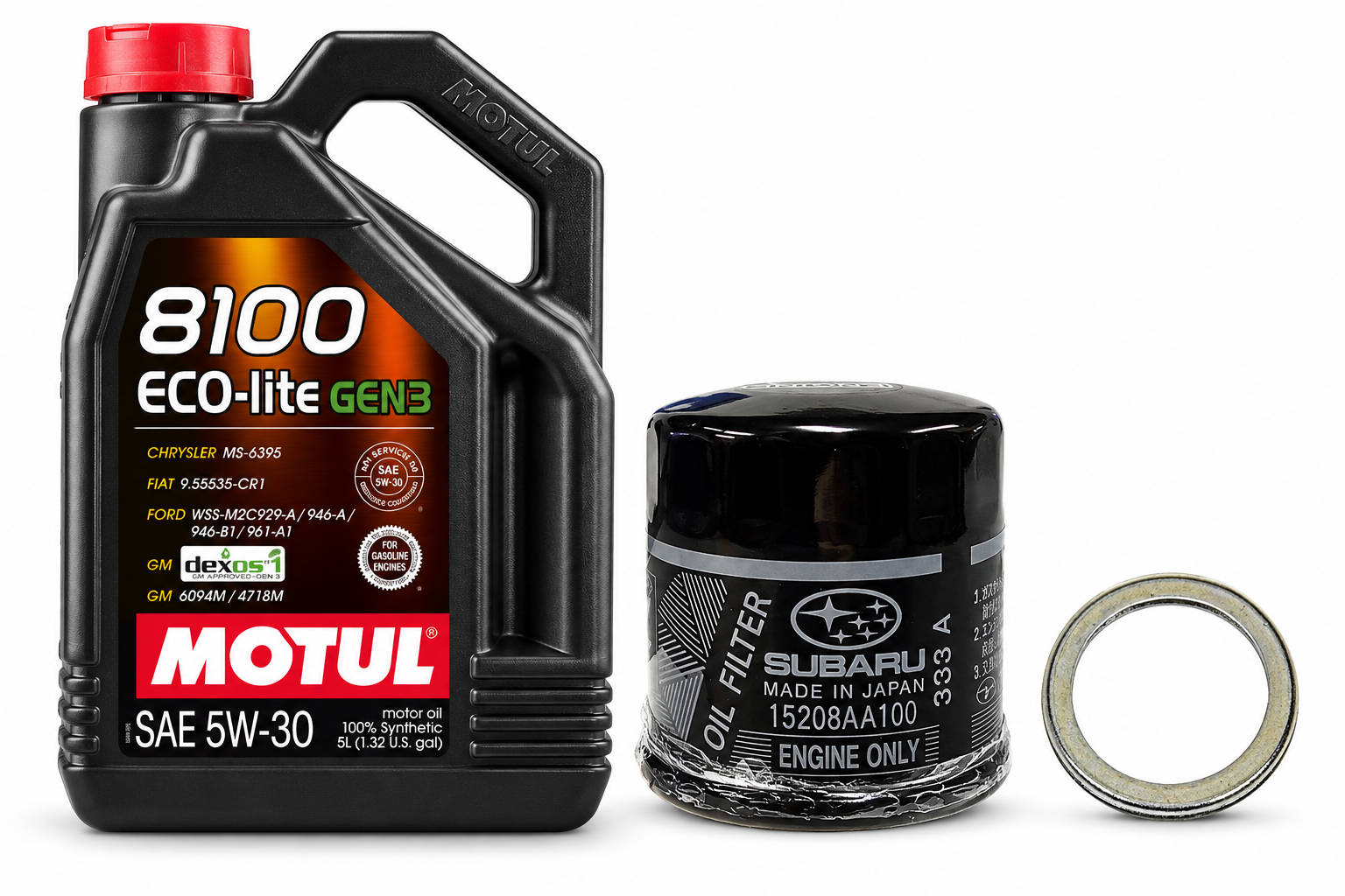 Motul Oil Change Kit 8100 ECO-LITE 5W-30 5L Subaru Impreza Non-Turbo 1998–2011