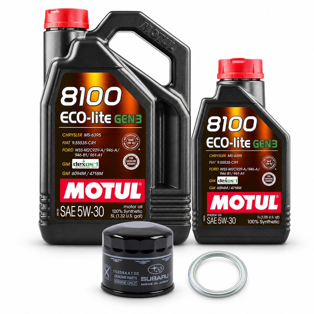 Motul Oil Change Kit 8100 ECO-LITE 5W-30 6L Subaru BRZ 2013–2020