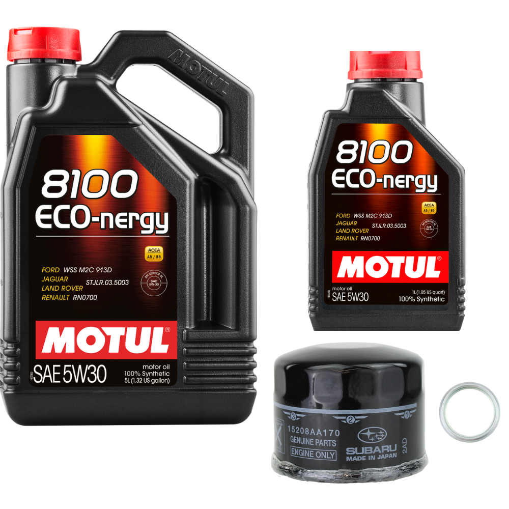 Motul Oil Change Kit 8100 ECO-NERGY 5W-30 Subaru WRX 2015-2021 / Forester XT 2014-2018