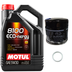 Motul Oil Change Kit 8100 Eco-Nergy 5W-30 Subaru Forester 2.5L EJ25 / EJ253 2003-2010