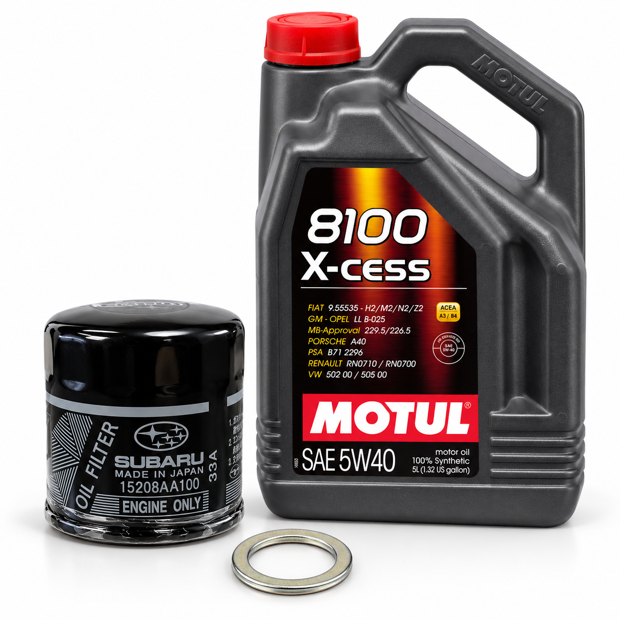 Motul Oil Change Kit 8100 X-CESS Gen 2 5W-40 5L Subaru Legacy GT 2010–2012 2.5L Turbo