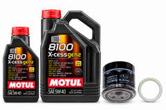 Motul Oil Change Kit 8100 X-CESS Gen 2 5W-40 6L Subaru BRZ 2013–2020 2.0L