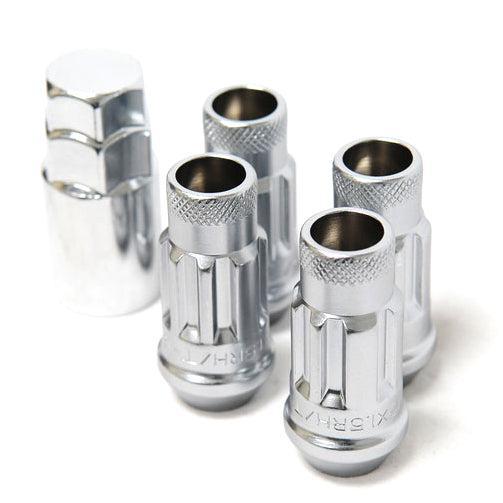 Muteki SR48 Open End Locking Lug Nut 12x1.25 48mm Set of 4 Silver | 32901SS