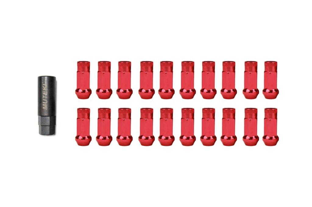 Muteki SR48 Open-Ended Lug Nuts 12x1.25mm Red