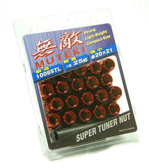 Muteki Super Tuner Open-Ended Lug Nuts 12x1.50mm Red