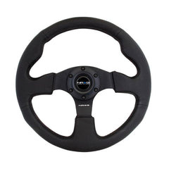 NRG 320mm Race Series Sport Steering Wheel Black Leather w/ Black Stitching | RST-012R