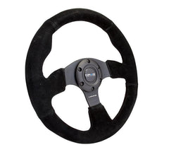 NRG 320mm Race Series Sport Steering Wheel Suede Steering wheel w/ Red Stitch | RST-012S-RS