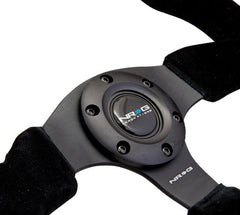 NRG 320mm Race Series Sport Steering Wheel Suede Steering wheel w/ Red Stitch | RST-012S-RS
