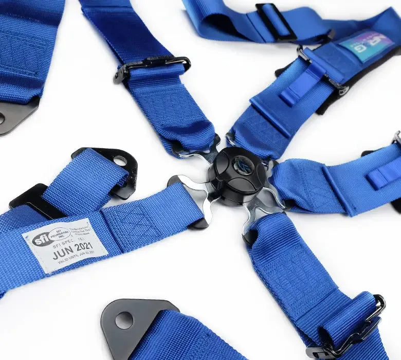 NRG 5PT 3in. Seat Belt Harness / Cam Lock - Blue | SBH-B6PCBL