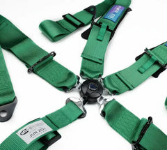 NRG 5PT 3in. Seat Belt Harness / Cam Lock - Green | SBH-B6PCGN