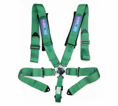 NRG 5PT 3in. Seat Belt Harness / Cam Lock - Green | SBH-B6PCGN