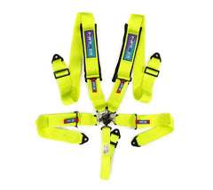 NRG 5PT 3in. Seat Belt Harness / Cam Lock - Neon Green | SBH-B6PCNG