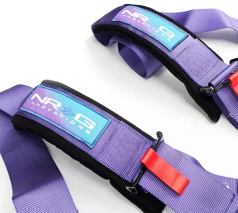 NRG 5PT 3in. Seat Belt Harness / Cam Lock - Purple | SBH-B6PCPP