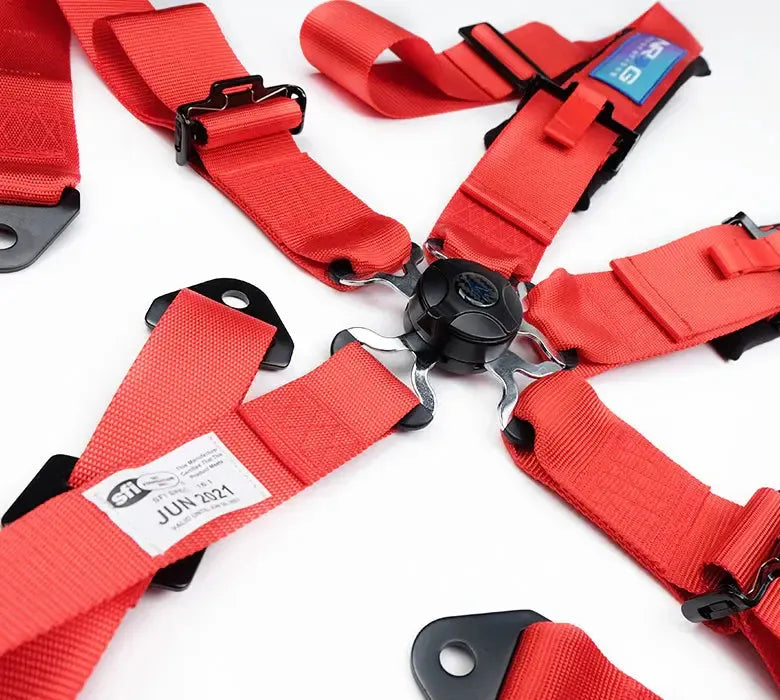 NRG 5PT 3in. Seat Belt Harness / Cam Lock - Red | SBH-B6PCRD
