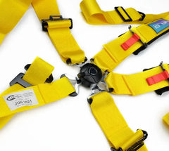 NRG 5PT 3in. Seat Belt Harness / Cam Lock - Yellow | SBH-B6PCYL