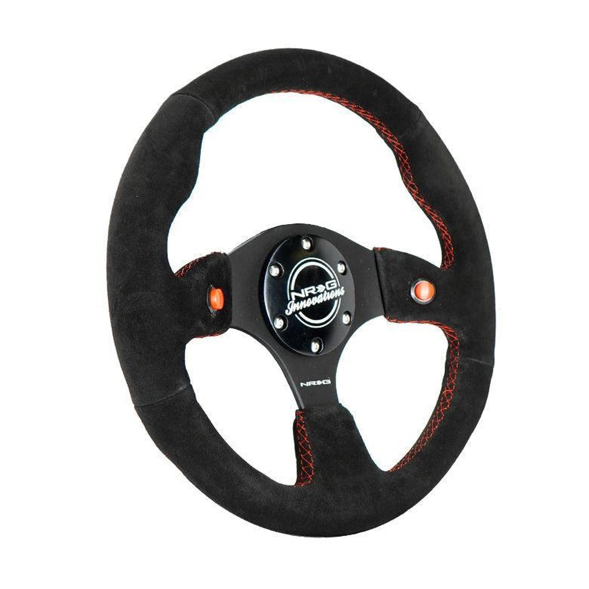NRG Two Button Style Steering Wheel 320mm Sport Suede w/ 2 Bottom | RST-007S