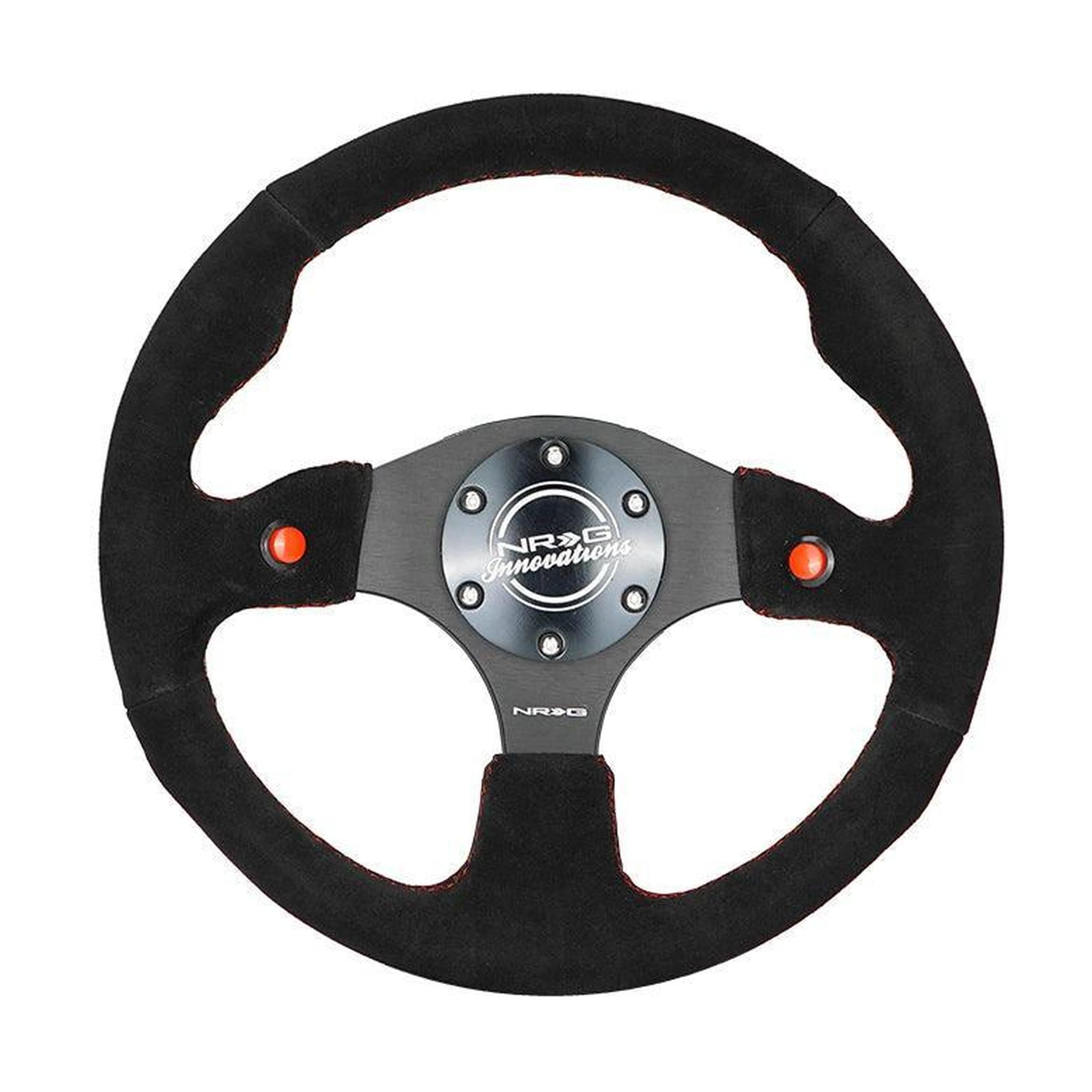 NRG Two Button Style Steering Wheel 320mm Sport Suede w/ 2 Bottom | RST-007S