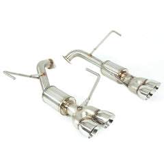 Nameless Axleback Exhaust 4" Mufflers 3" Double Wall Polished Tips Subaru WRX 15-21 / STI 15-21 | SUAB15WRX-4MU-30SDW