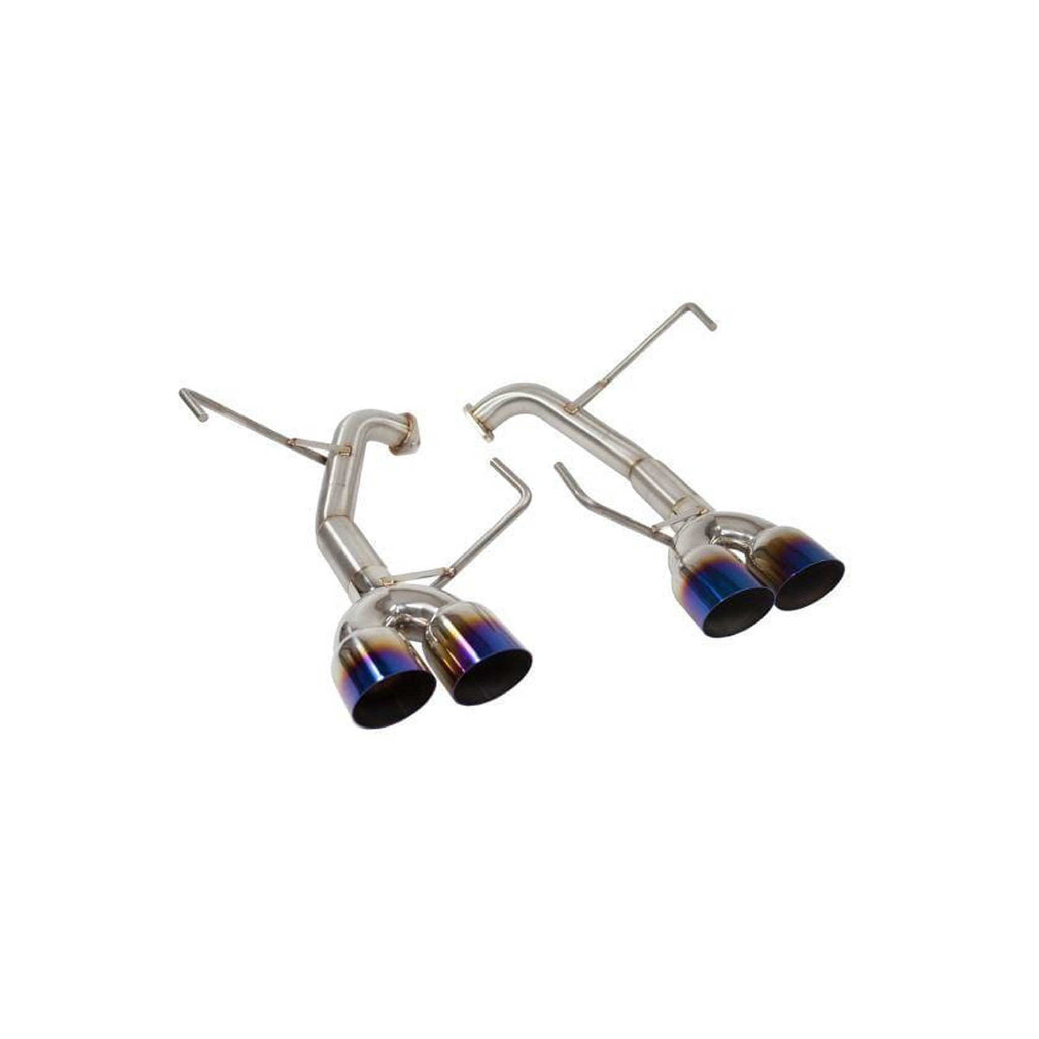 Nameless Axleback Exhaust Muffler Delete Neochrome Double Wall Tips Subaru STI 18-21 | RSPD083