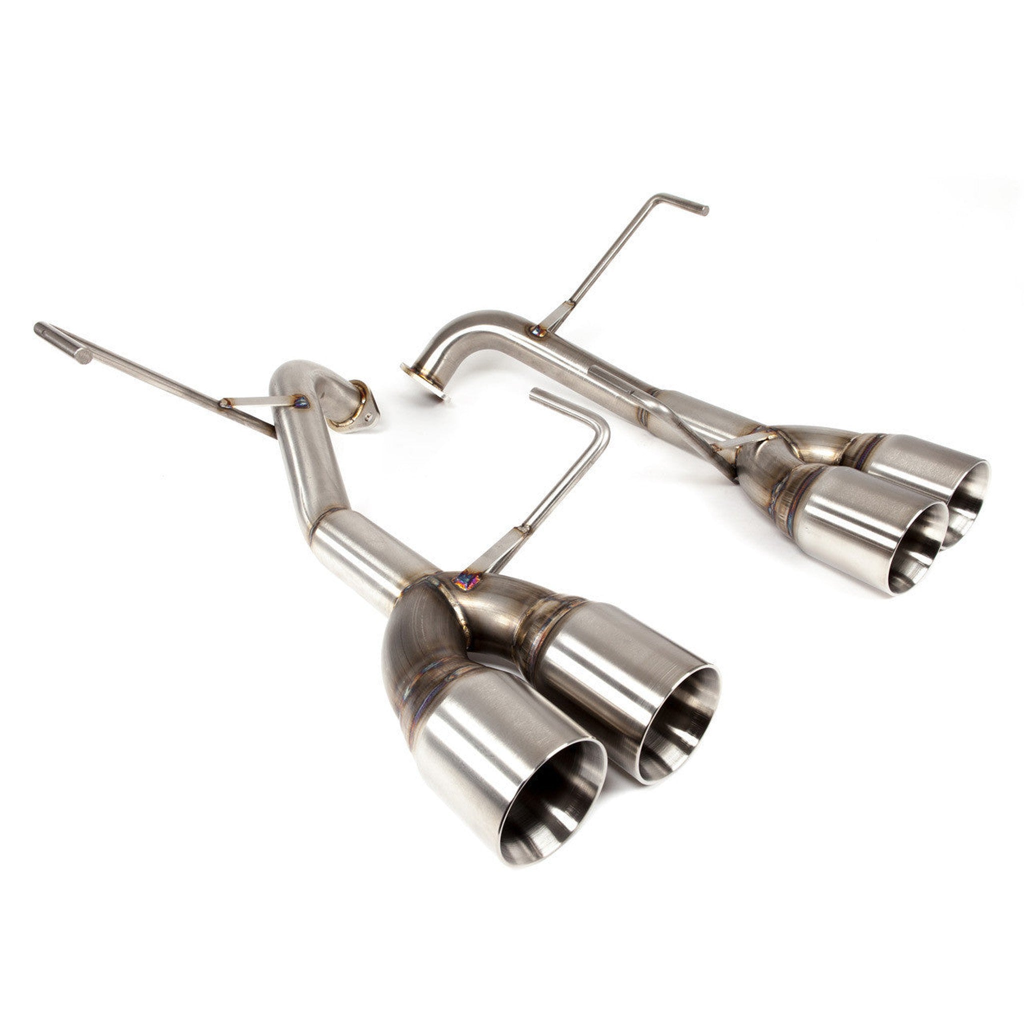Nameless Muffler Delete Exhaust 3.5" Double Wall Polished Tips Subaru WRX 2022-2026 | SUAB22WRX-0MU-35SDW