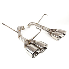 Nameless Muffler Delete Exhaust 4" Double Wall Polished Tips Subaru WRX 15-21 / STI 15-21 | SUAB15WRX-0MU-40SDW