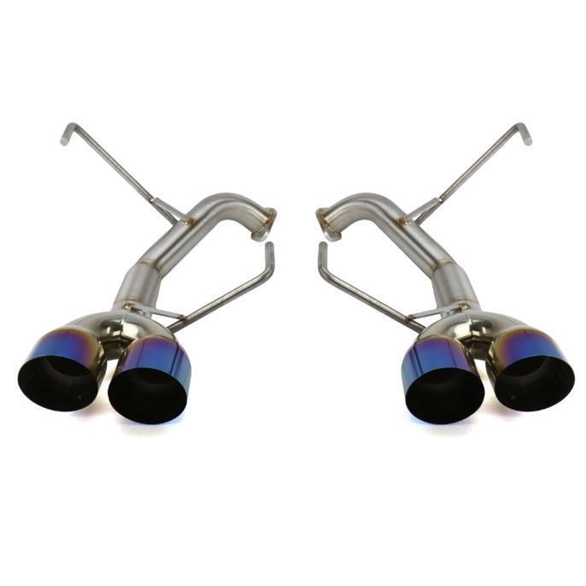 Nameless WRX AxleBack Exhaust Muffler Delete Single Wall Neochrome Tips WRX 2015-2021 / STI 15-18 | RSPD071