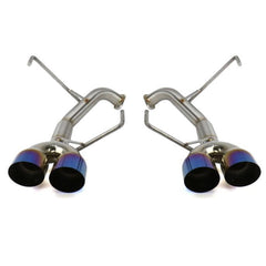 Nameless WRX AxleBack Exhaust Muffler Delete Single Wall Neochrome Tips WRX 2015-2021 / STI 15-18 | RSPD071