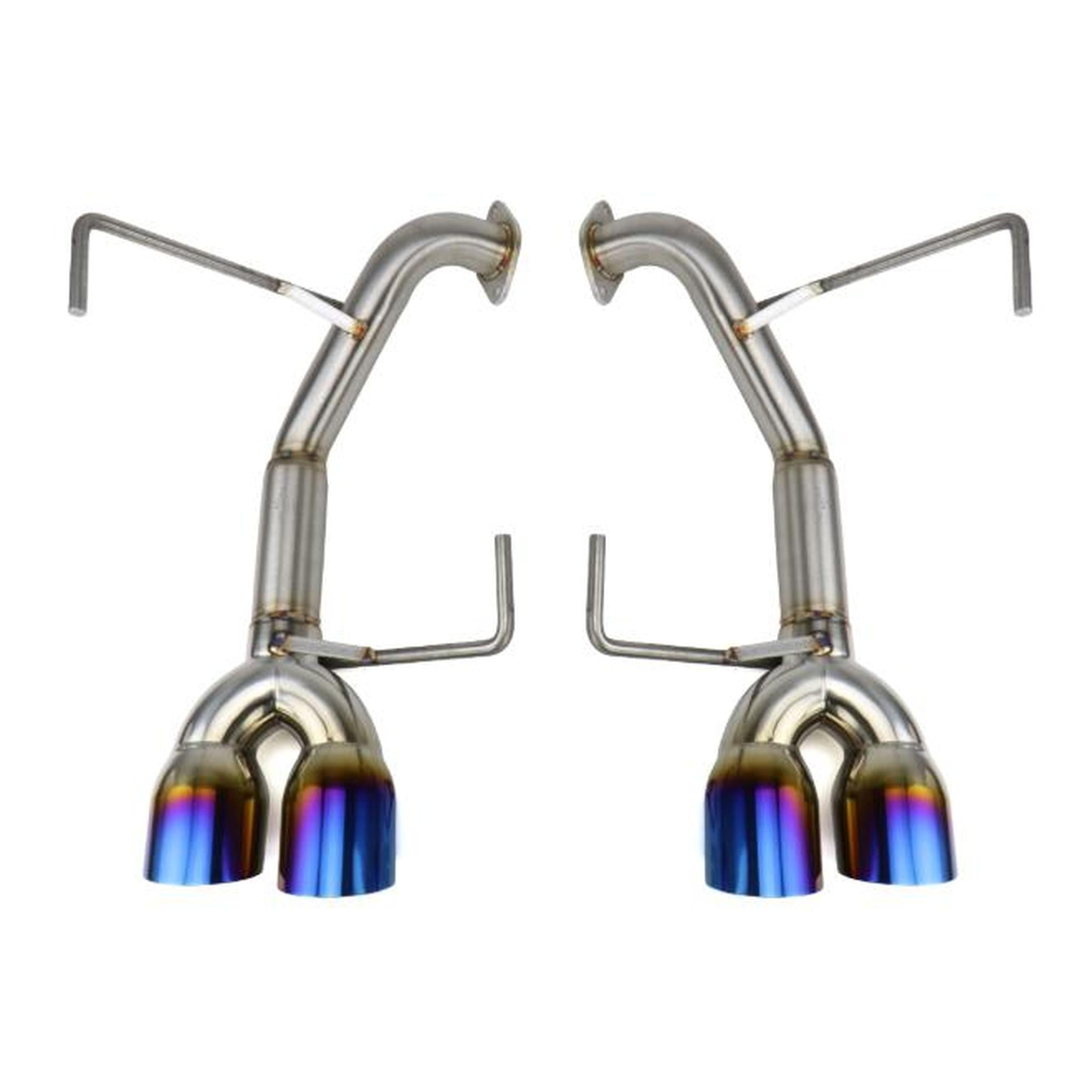 Nameless WRX AxleBack Exhaust Muffler Delete Single Wall Neochrome Tips WRX 2015-2021 / STI 15-18 | RSPD071