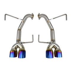 Nameless WRX AxleBack Exhaust Muffler Delete Single Wall Neochrome Tips WRX 2015-2021 / STI 15-18 | RSPD071