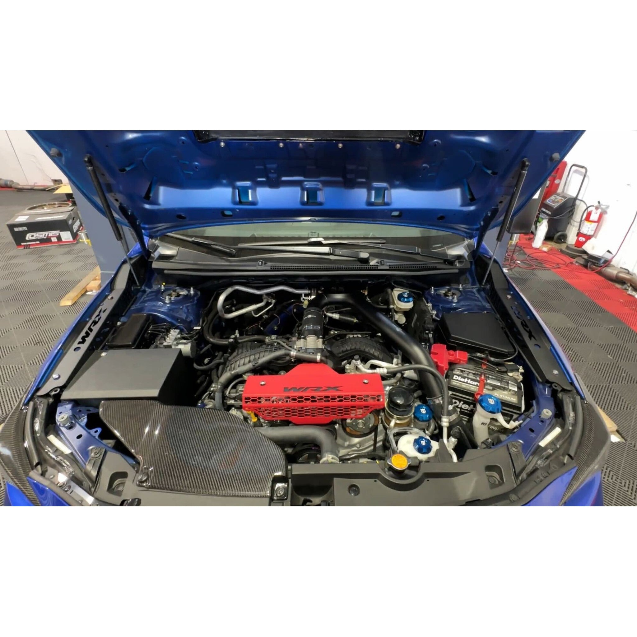 Noble AR Style Pulley Cover in Black with Red WRX - 2022-2026 WRX