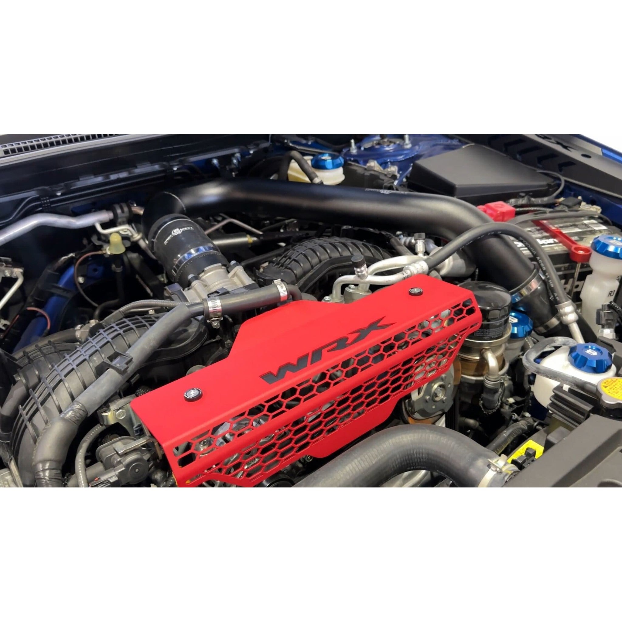 Noble AR Style Pulley Cover in Black with Red WRX - 2022-2026 WRX