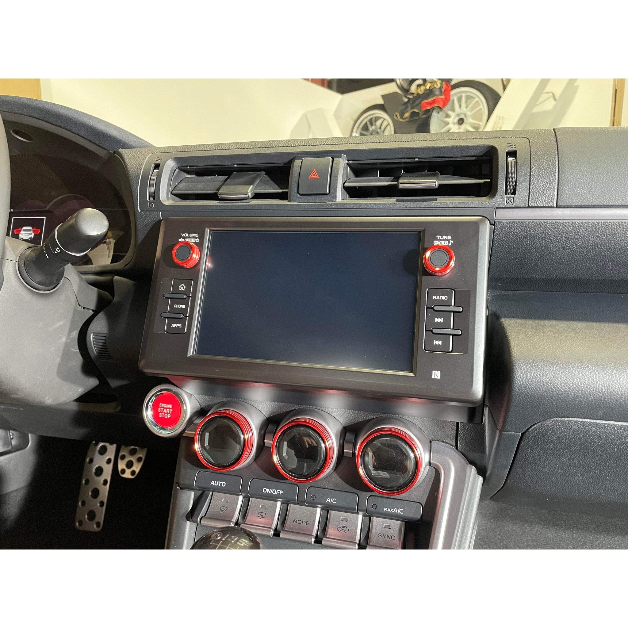 Noble CNC Radio / Stereo Knobs Subaru BRZ / Toyota GR86 2022-2026