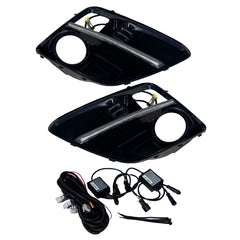 Noble DRL and Sequential Turn Signal Fog Bezels S4 Style Subaru WRX 15-17 / STI 15-17