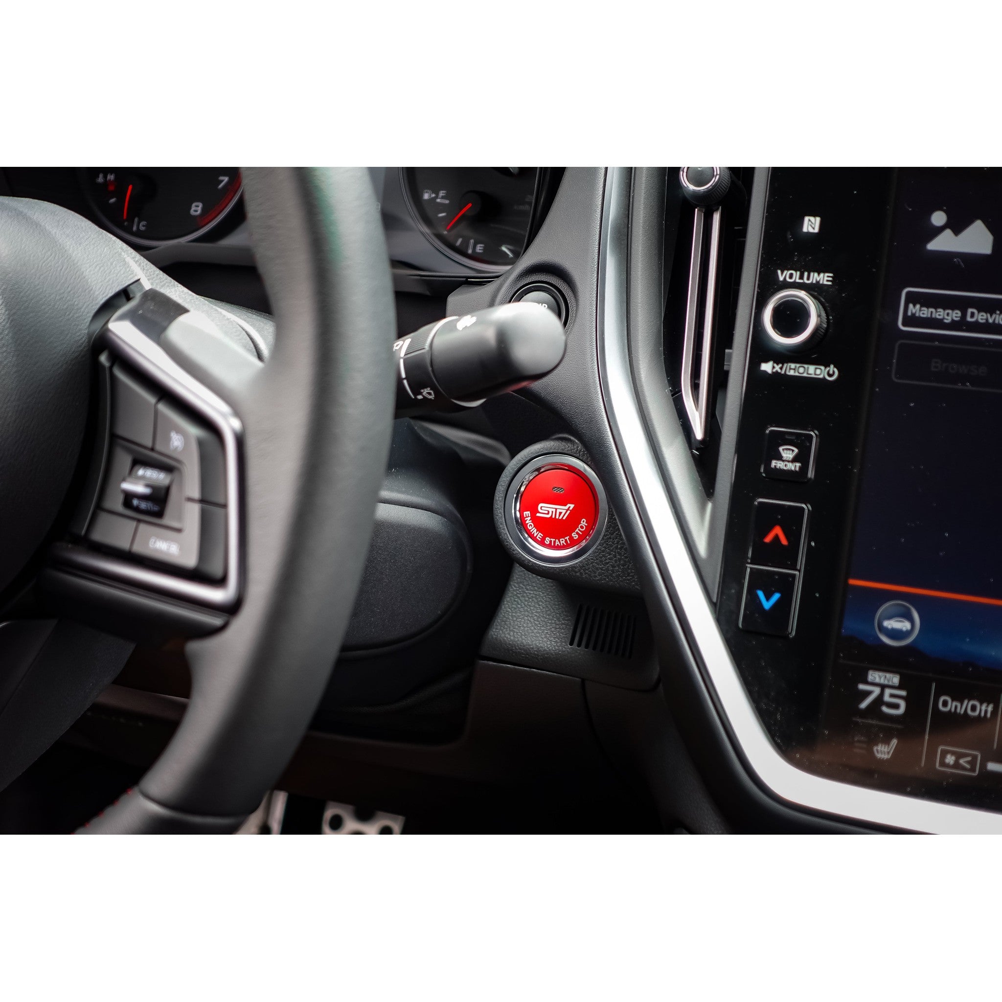 Noble Essentials Race Red Push to Start Cover with Hole Subaru WRX 15-26 / STI 15-21