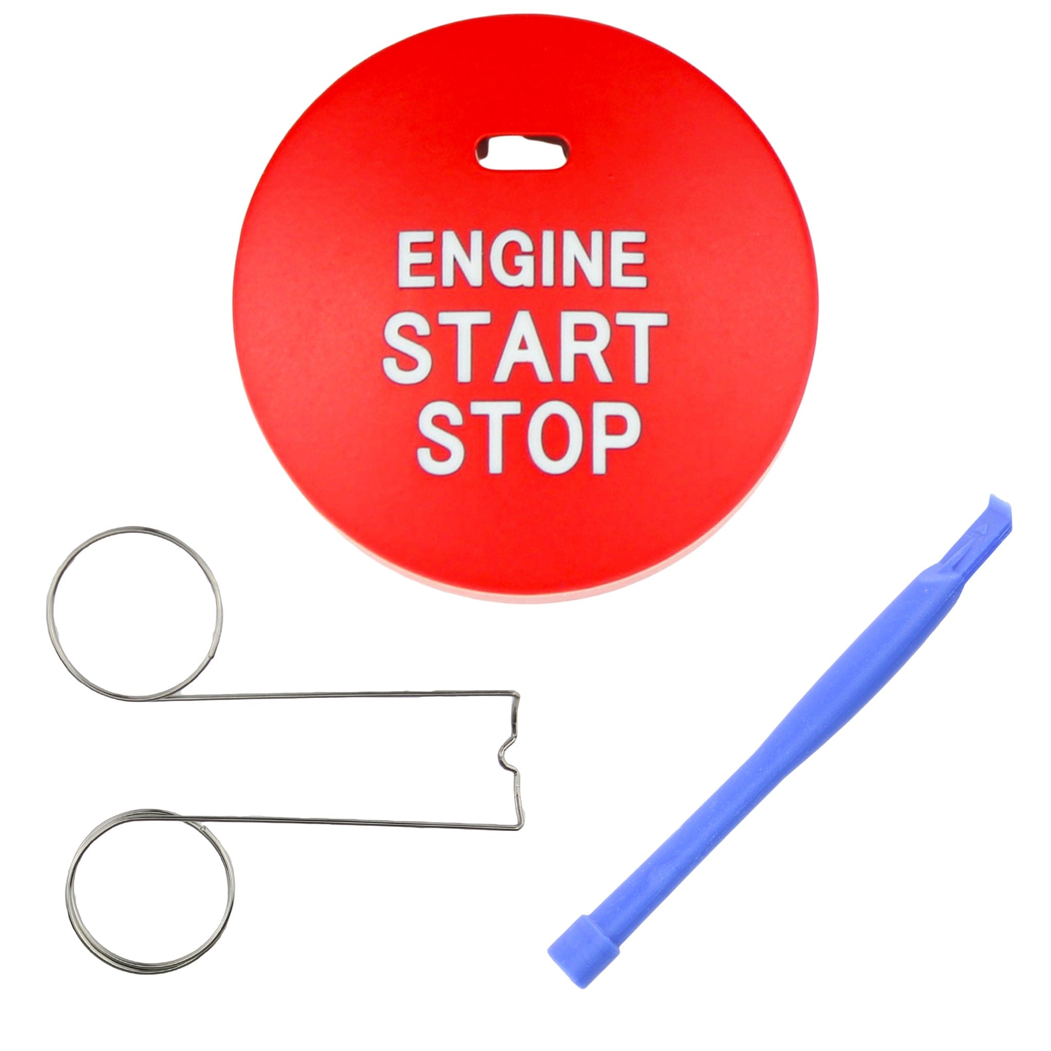 Noble Essentials Race Red Push to Start Cover with Hole Subaru WRX 15-26 / STI 15-21