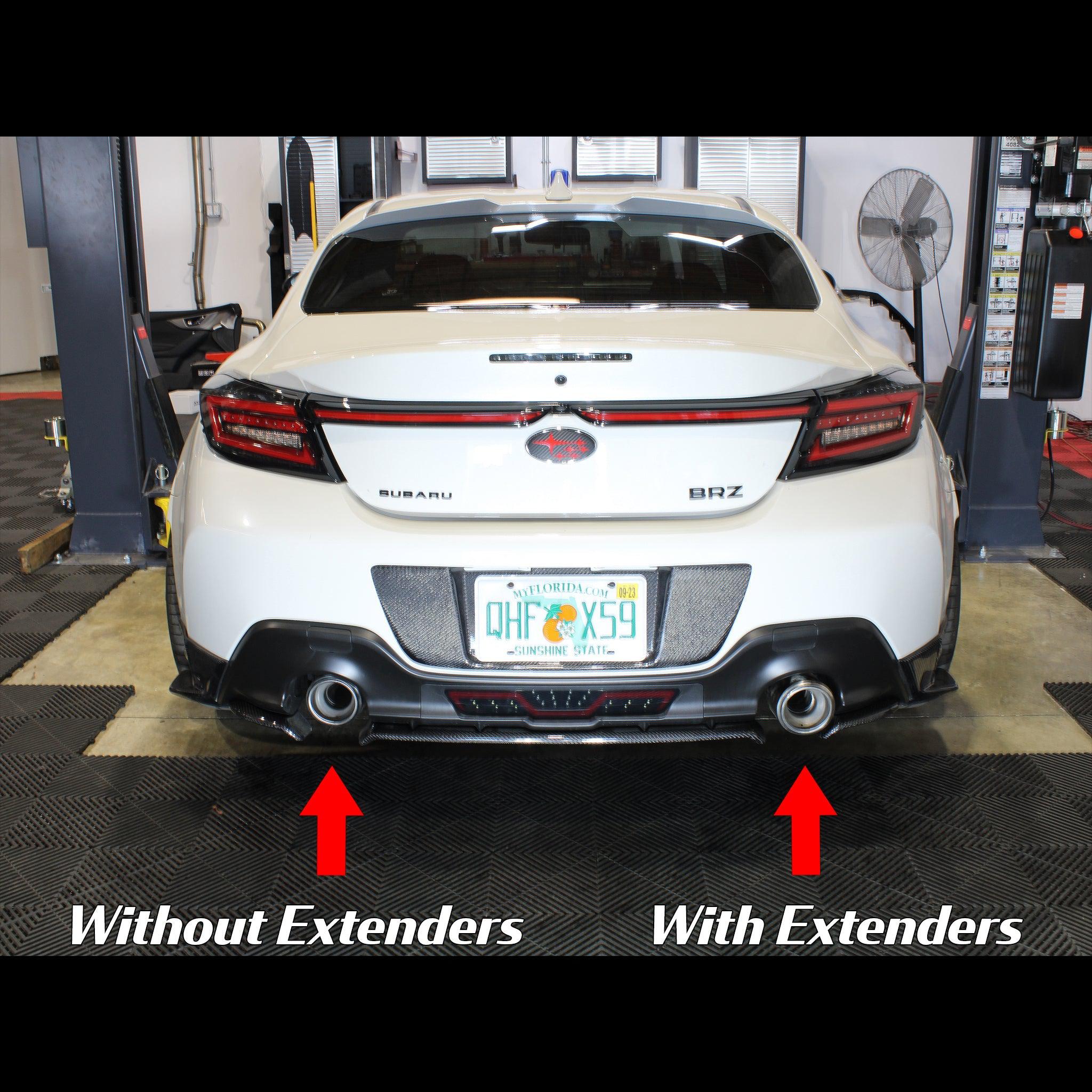 Noble Exhaust Tip Extenders for Factory Tips Subaru BRZ / GR86 2022-2026