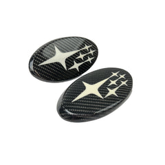 Noble Frameless Front and Rear Emblems Carbon Fiber - 2022-2026 Subaru WRX